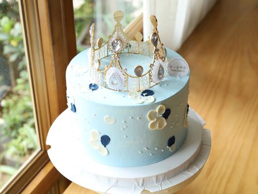 蓝色系花朵皇冠 商品图0