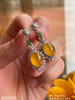满色玻璃黄翡耳坠，38999【2053706】 商品缩略图2