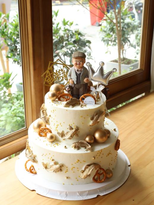 金色系双层祝寿爷爷（图片是8+6款 可以做双层） 商品图0