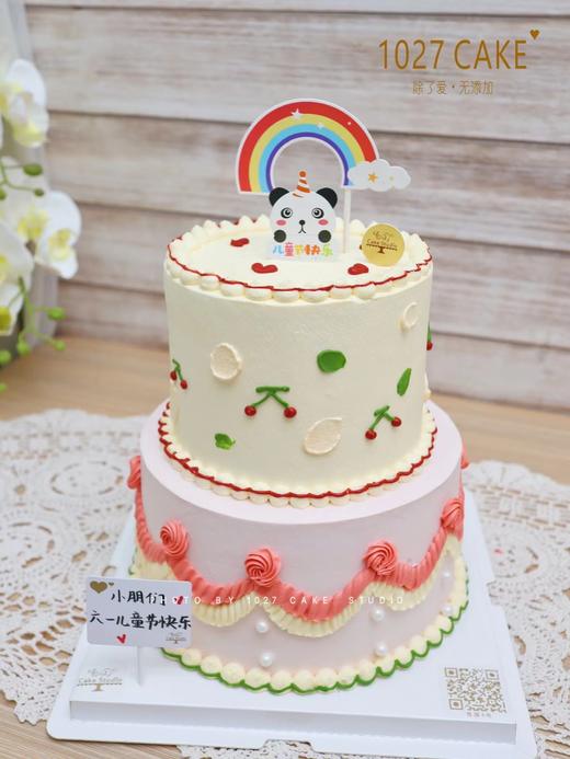1027CAKE | ins 复古风格  双层 手绘蛋糕 商品图0