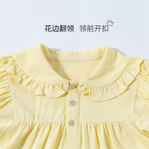 贝贝怡夏季新品女童优雅公主裙可爱俏皮泡泡袖长裙 商品图4