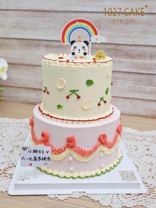 1027CAKE | ins 复古风格  双层 手绘蛋糕 商品图1