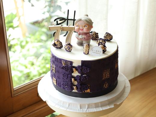 紫色寿星奶奶百福祝寿（数字可以更换） 商品图1