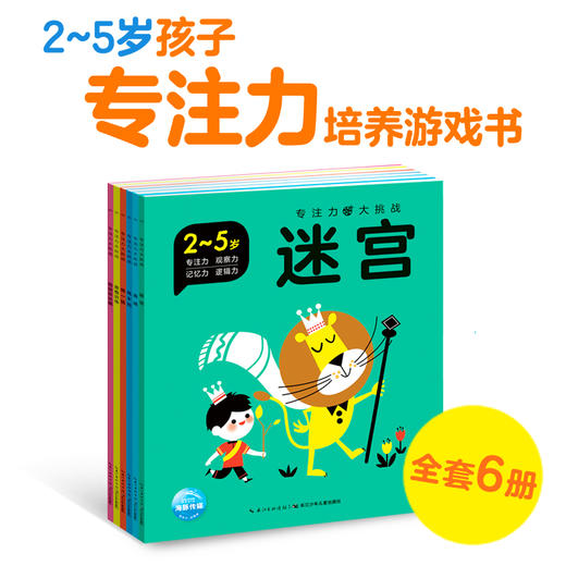专注力大挑战 全套6册 2/3/4-5岁宝宝高难度幼儿找不同专注力训练书儿童思维视觉挑战益智游戏开发专注力注意力思维逻辑训练的书籍 商品图1
