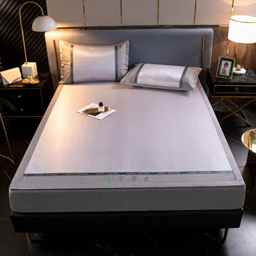 艾草裸睡冰藤席双面可用可折叠席 商品图0