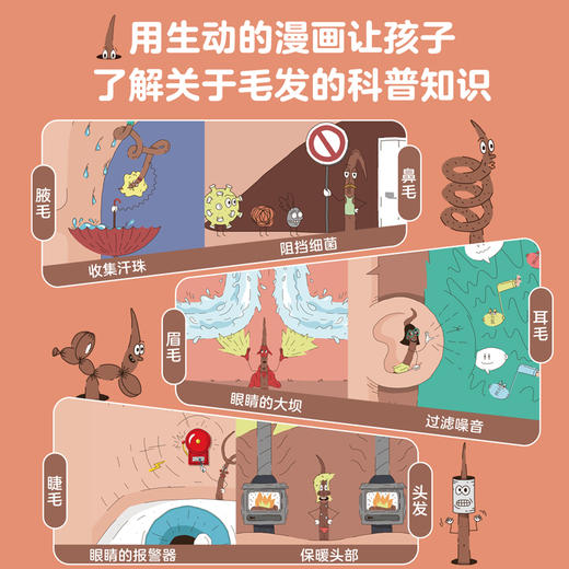 小汗毛艾思考奇遇记 精装科普绘本儿童读物身体毛发 商品图3