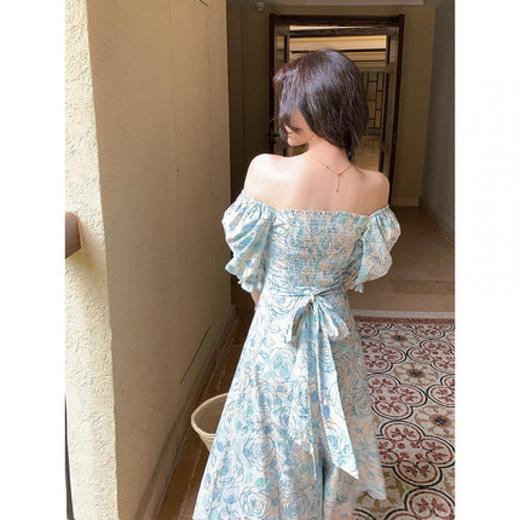 （清仓现货）【社群供V】法式高级气质茶歇长裙收腰设计感连衣裙混纺2 商品图2