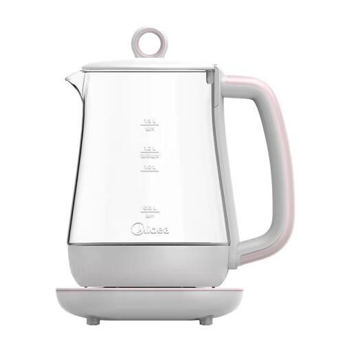 美的养生壶MK-GE1531电水壶多功能花茶壶电茶壶煮水壶一机多用煮茶器烧水壶开水壶1.5L玻璃茶壶 商品图2
