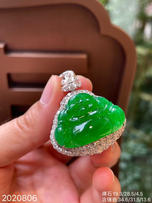 老坑艳绿佛公吊坠【2020806】具体价格微信咨询 商品图3