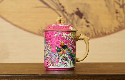 胭脂红锦堂富贵老板杯 商品图0