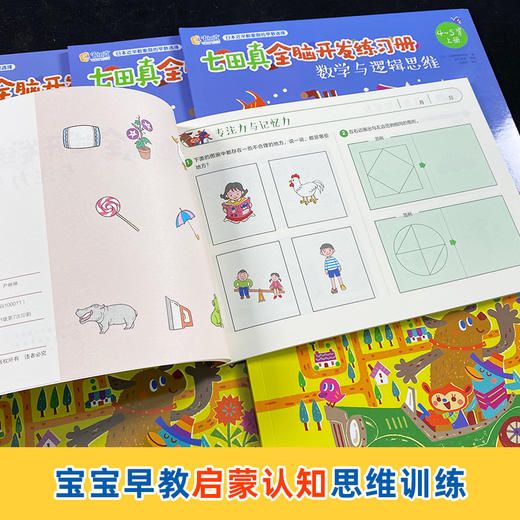 七田真全脑开发练习册 全套24册数学与逻辑思维专注力与记忆力训练书3-4-5-6岁幼儿儿童脑力训练书籍幼儿园幼小衔接注意力培养习题 商品图3