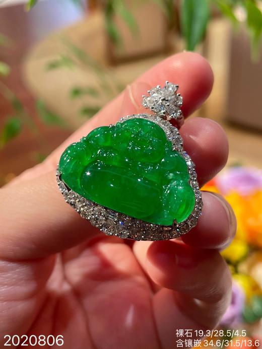 老坑艳绿佛公吊坠【2020806】具体价格微信咨询 商品图2