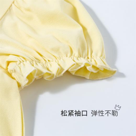 贝贝怡夏季新品女童优雅公主裙可爱俏皮泡泡袖长裙 商品图5