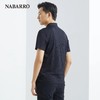 纳巴罗男士经典时尚黑色细条纹锦弹短袖T恤不鼓包不变形NB193920512A 商品缩略图1