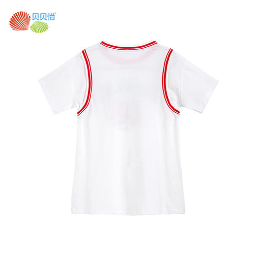 贝贝怡女童连衣裙运动连衣裙夏季2022新品女孩篮球服儿童上衣外出衣服 商品图10