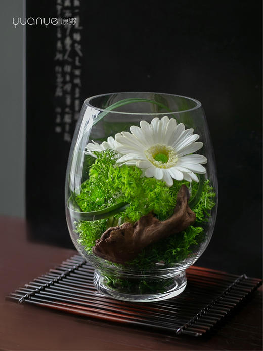 新中式酒店餐厅玄关玻璃花瓶仿真花假花客厅摆设插花花艺装饰摆件 商品图1