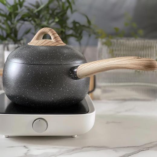 AMERCOOK 阿米尔别致系列小球锅多功能汤锅+煎锅套装 极速料理 聚油聚热 多炉灶通用 商品图2