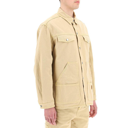 KENZO 高田贤三 男士棉质小虎头徽标牛仔外套 卡其色 FC55 DV210 9CY 12 商品图1