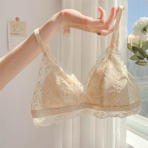 【买一送一！法式超薄纯欲文胸】性感蕾丝花边内衣，无钢圈超舒适，柔软透气，丝滑无痕，舒服到骨子里！聚拢美背三角杯内衣文胸 商品图6
