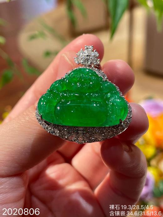 老坑艳绿佛公吊坠【2020806】具体价格微信咨询 商品图1