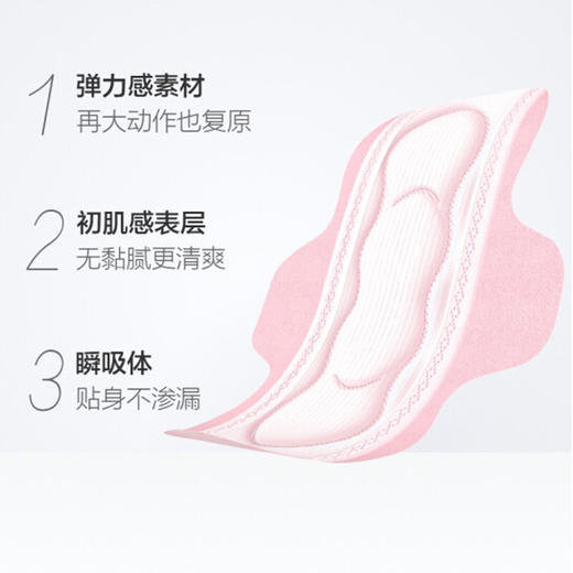 苏菲弹力贴身极薄日用卫生巾30片 商品图1