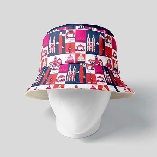 华晨文创 济南印象渔夫帽 双面可戴 商品图3