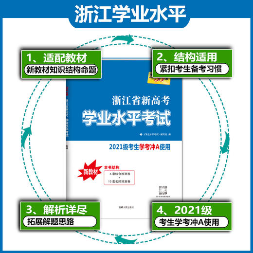 天利38套 浙江省 新高考学业水平考试新教材 2021级考生学考冲A真题卷模块检测卷综合卷教辅化学生物历史地理 2023一轮复习学考试卷 商品图1