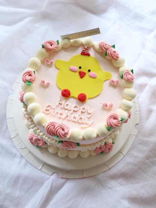 手绘粉色复古小鸡 商品图1