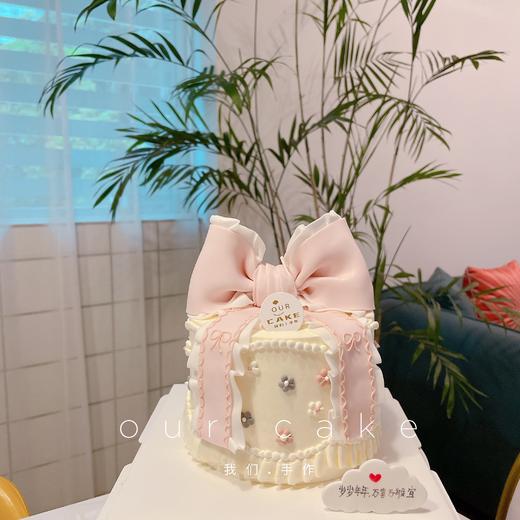 复古蝴蝶结小碎花蛋糕-低糖处理无添加 商品图0