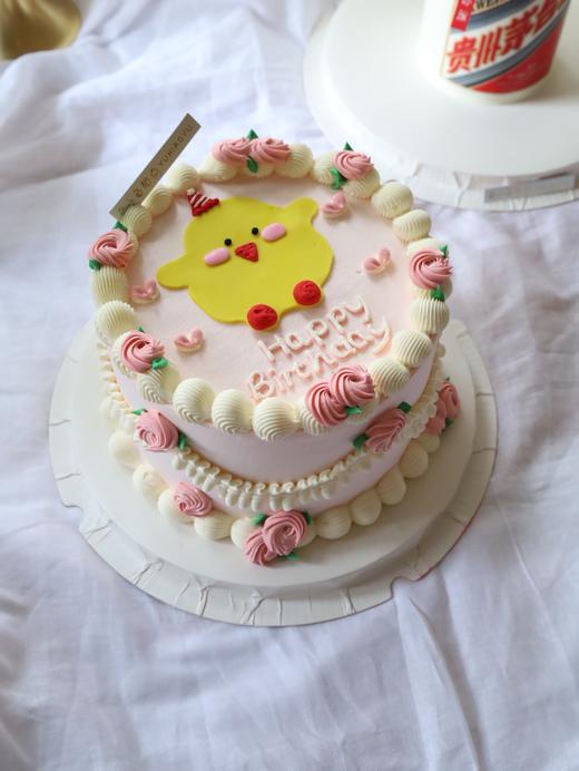 手绘粉色复古小鸡 商品图2