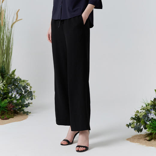 METTE2022年夏新品女士薄款休闲裤时尚气质斜插口袋中腰裤子 商品图2