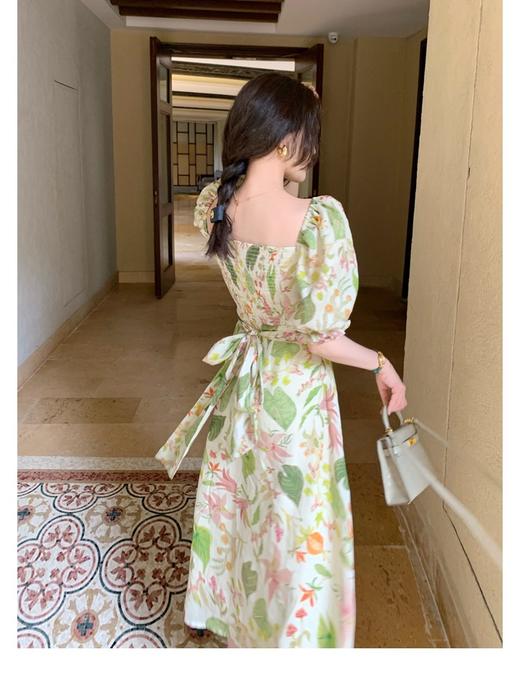 （清仓现货）【社群供V】法式高级气质茶歇长裙收腰设计感连衣裙混纺2 商品图6