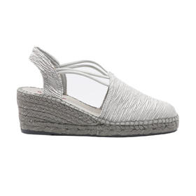 西班牙原产手工制作时尚轻便超舒适女款草编鞋 501PL-银白色