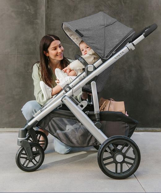 618抢先购美国uppababyvista新生儿婴儿车高景观可坐躺折叠双向全功能