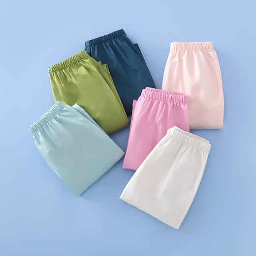 【盛夏福利】龙之涵 中小童贡缎休闲裤 糖果色长裤 100%棉 婴幼儿A类标准 商品图1