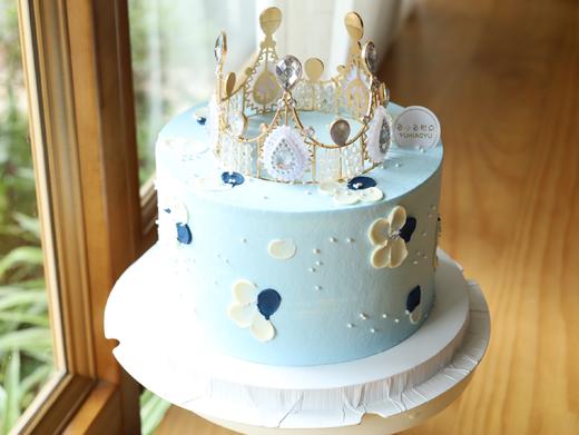 蓝色系花朵皇冠 商品图1