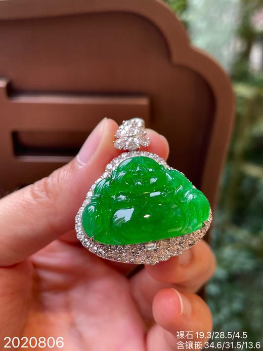 老坑艳绿佛公吊坠【2020806】具体价格微信咨询 商品图5