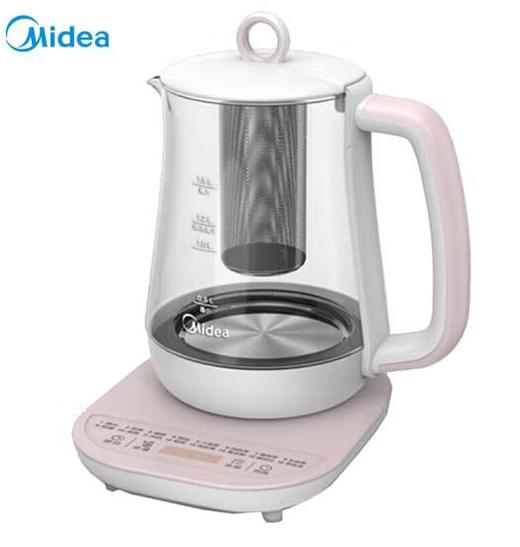 美的养生壶MK-GE1531电水壶多功能花茶壶电茶壶煮水壶一机多用煮茶器烧水壶开水壶1.5L玻璃茶壶 商品图0