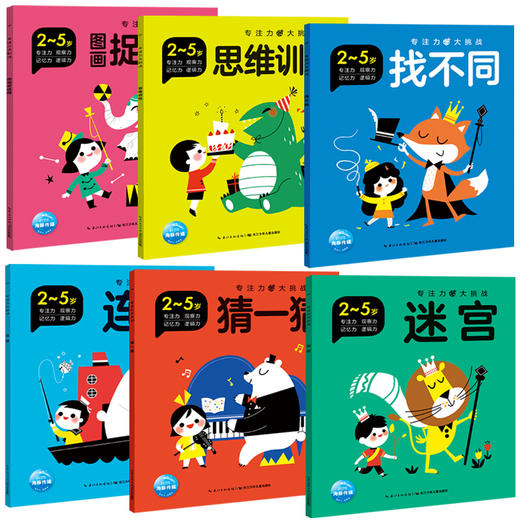 专注力大挑战 全套6册 2/3/4-5岁宝宝高难度幼儿找不同专注力训练书儿童思维视觉挑战益智游戏开发专注力注意力思维逻辑训练的书籍 商品图2