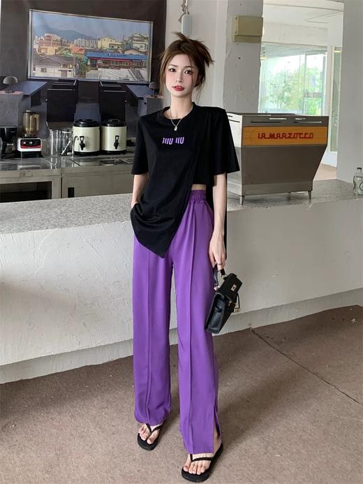 （清仓现货）【社群供X】港味休闲上衣阔腿裤两件套 100%棉 商品图4