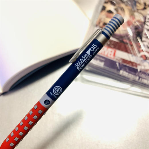 日本派通/pentel/漫威限定/Q1005/美国队长/蜘蛛侠/钢铁侠/自动铅笔0.5 商品图1