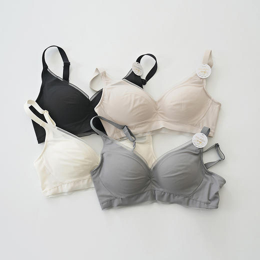舒适氧气感 裸感桑蚕丝洋气无痕收副乳聚拢蕾丝文胸内衣 【包邮+涉及卫生bu退换】 商品图0