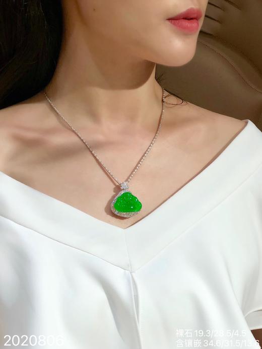 老坑艳绿佛公吊坠【2020806】具体价格微信咨询 商品图4