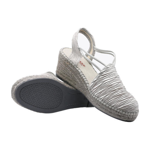 西班牙原产手工制作时尚轻便超舒适女款草编鞋 501PL-银白色 商品图4