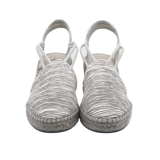 西班牙原产手工制作时尚轻便超舒适女款草编鞋 501PL-银白色 商品图2