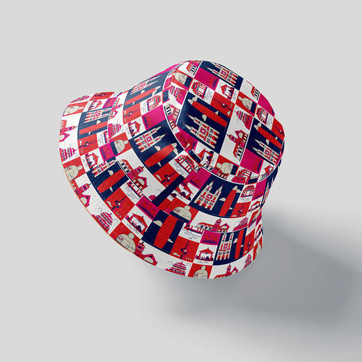 华晨文创 济南印象渔夫帽 双面可戴 商品图1