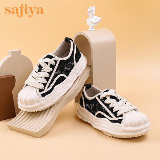 Safiya索菲娅贝壳头刺绣蕾丝溶解底休闲鞋2022秋新款SF23112403 商品图5