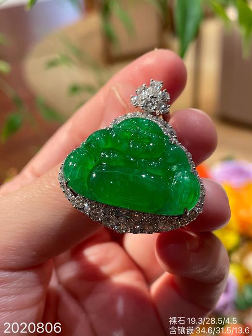 老坑艳绿佛公吊坠【2020806】具体价格微信咨询 商品图8