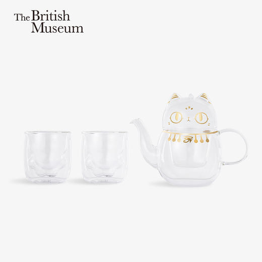 大英博物馆安德森猫玻璃杯壶一壶两杯套装礼盒 送女朋友生日礼物 商品图3