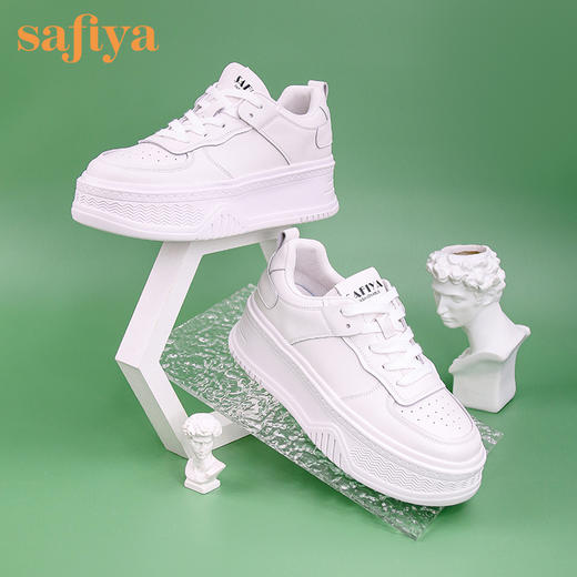 Safiya索菲娅棉花糖超轻底小白鞋2022秋新款透气厚底休闲鞋SF23112068 商品图1